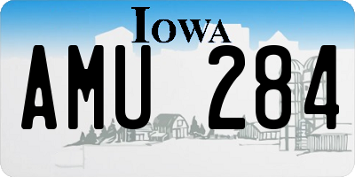 IA license plate AMU284