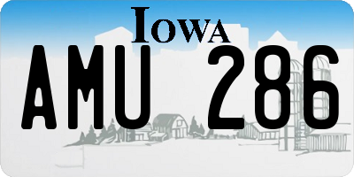 IA license plate AMU286