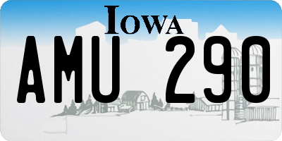 IA license plate AMU290