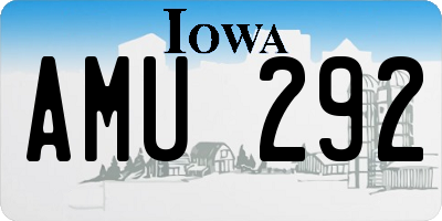 IA license plate AMU292