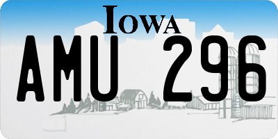 IA license plate AMU296