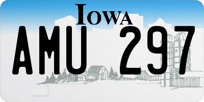 IA license plate AMU297