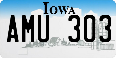 IA license plate AMU303
