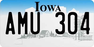 IA license plate AMU304
