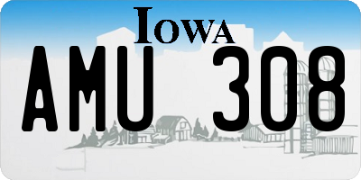 IA license plate AMU308