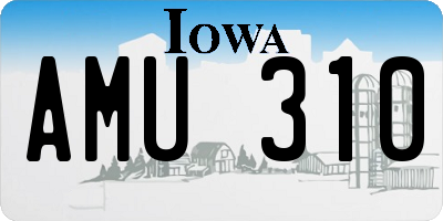 IA license plate AMU310