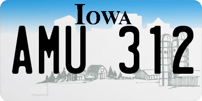 IA license plate AMU312