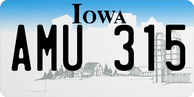 IA license plate AMU315