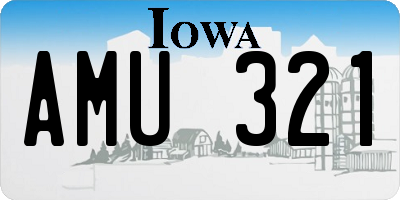 IA license plate AMU321
