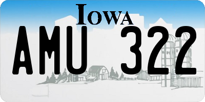 IA license plate AMU322