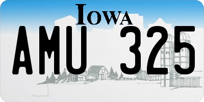 IA license plate AMU325