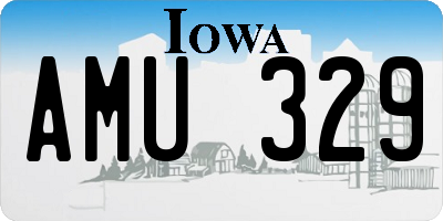 IA license plate AMU329