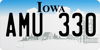 IA license plate AMU330
