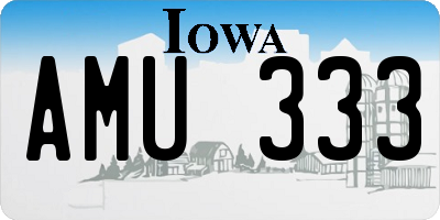 IA license plate AMU333