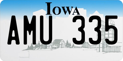 IA license plate AMU335