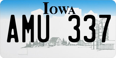 IA license plate AMU337