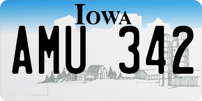 IA license plate AMU342
