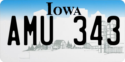 IA license plate AMU343