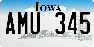 IA license plate AMU345