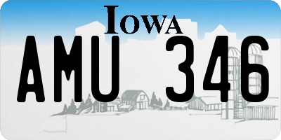 IA license plate AMU346