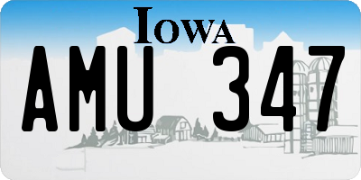 IA license plate AMU347