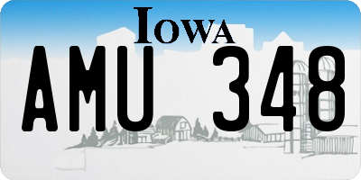 IA license plate AMU348