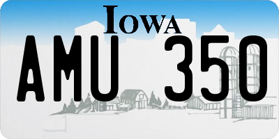 IA license plate AMU350