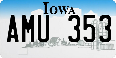 IA license plate AMU353