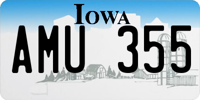 IA license plate AMU355
