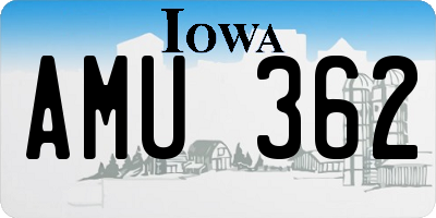 IA license plate AMU362