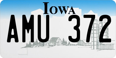 IA license plate AMU372