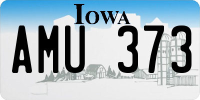 IA license plate AMU373