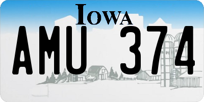 IA license plate AMU374