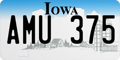 IA license plate AMU375