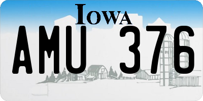 IA license plate AMU376