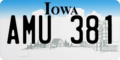 IA license plate AMU381
