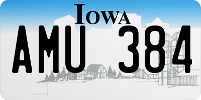 IA license plate AMU384