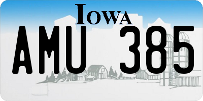 IA license plate AMU385