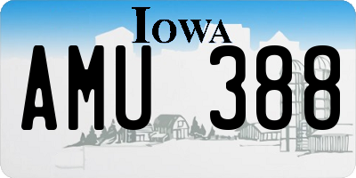 IA license plate AMU388