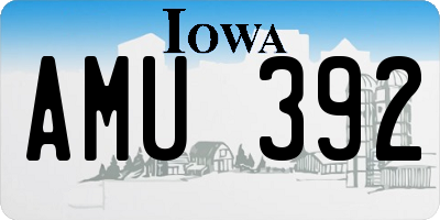 IA license plate AMU392