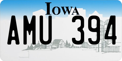 IA license plate AMU394