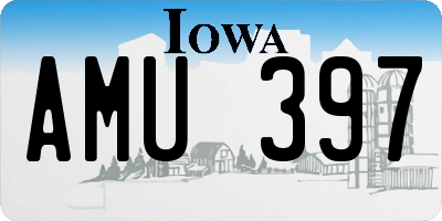 IA license plate AMU397