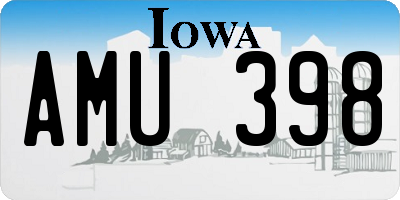IA license plate AMU398