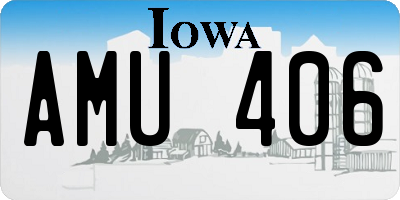 IA license plate AMU406
