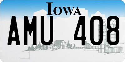 IA license plate AMU408