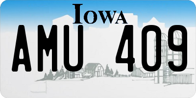 IA license plate AMU409