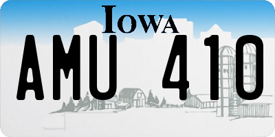 IA license plate AMU410
