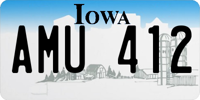IA license plate AMU412