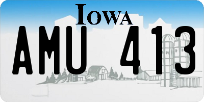 IA license plate AMU413