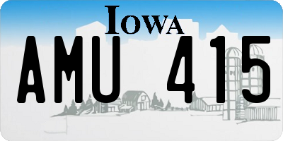 IA license plate AMU415